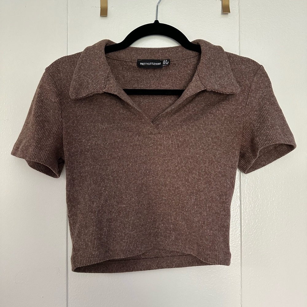 Collared Crop Top